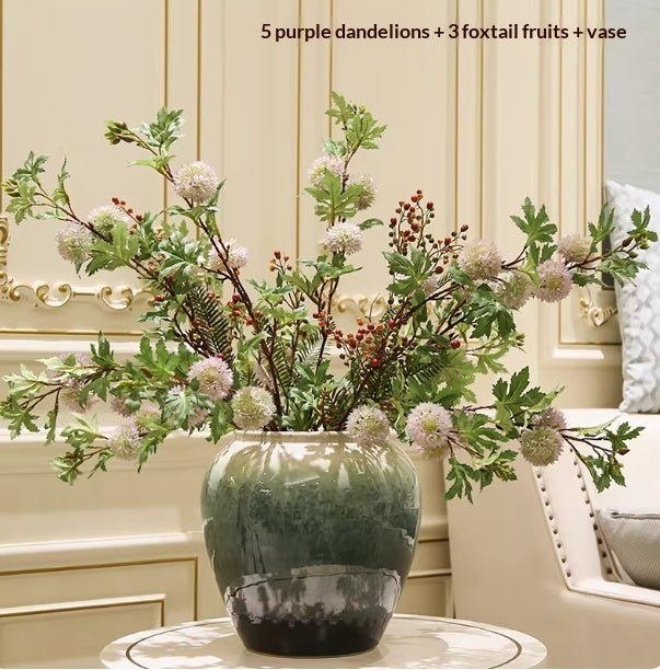 Vase décoratif Holly en céramique avec fleurs artificielles pour compositions 20 - IVOIRART.COM