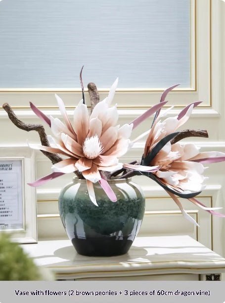 Vase décoratif Holly en céramique avec fleurs artificielles pour compositions 20 - IVOIRART.COM