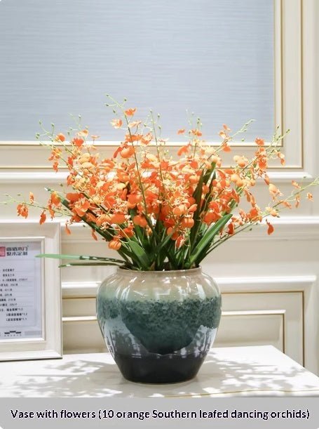 Vase décoratif Holly en céramique avec fleurs artificielles pour compositions 20 - IVOIRART.COM