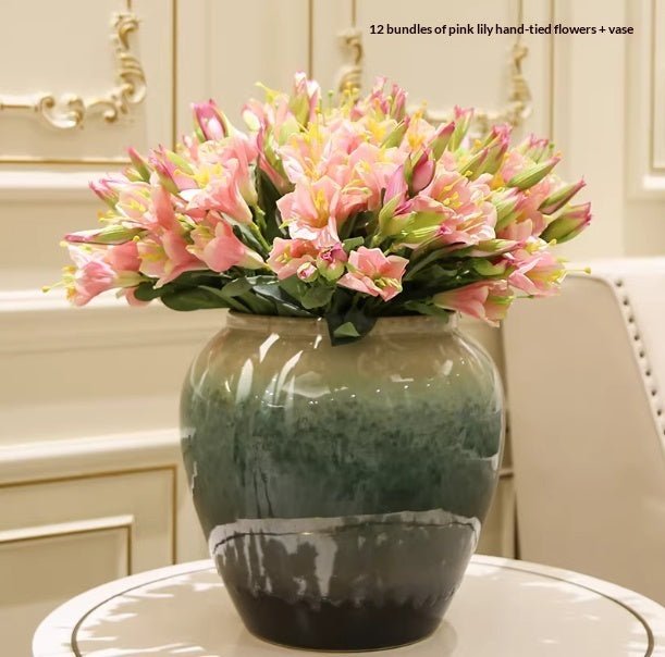 Vase décoratif Holly en céramique avec fleurs artificielles pour compositions 20 - IVOIRART.COM