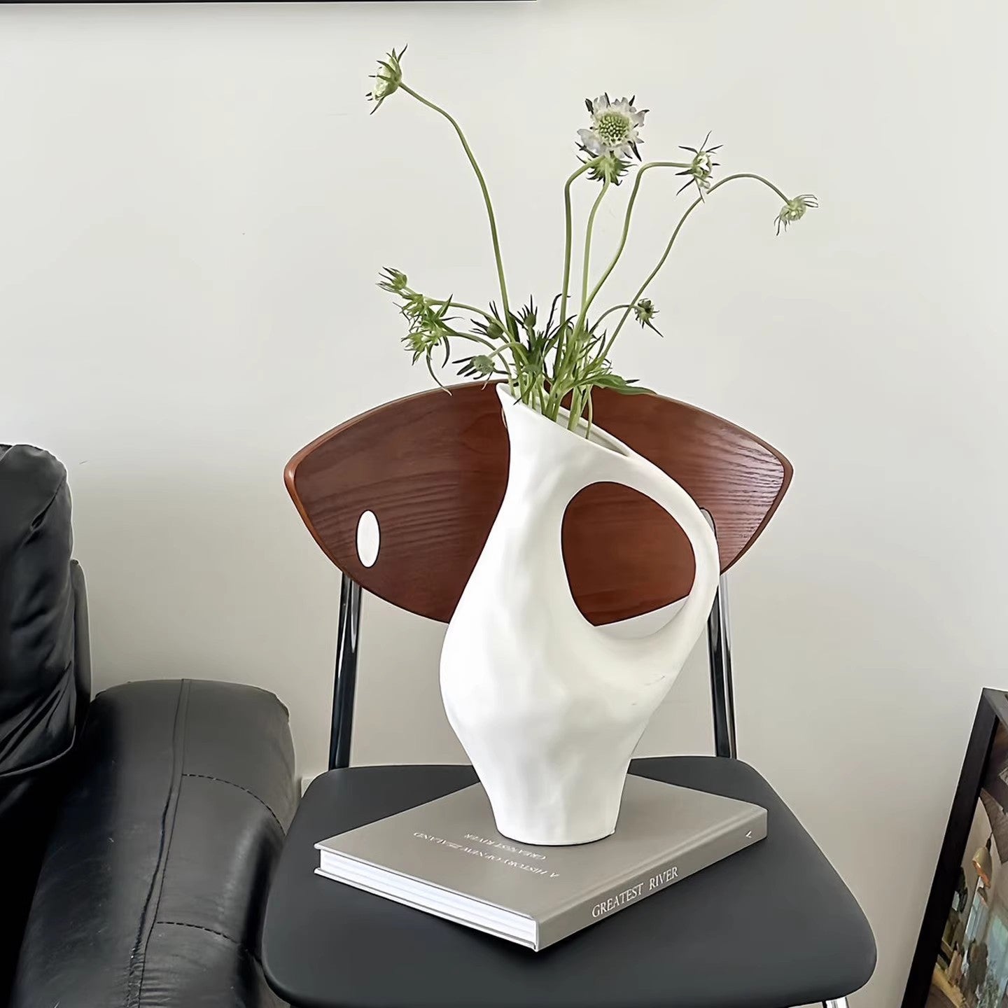 Vase en céramique style français - décor floral luxueux abordable pour intérieur - IVOIRART.COM