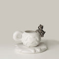 Vase en porcelaine blanc simple style nordique - décoration maison créative chic - IVOIRART.COM