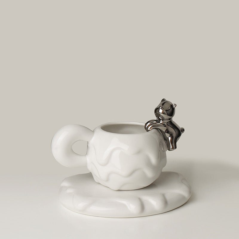 Vase en porcelaine blanc simple style nordique - décoration maison créative chic - IVOIRART.COM