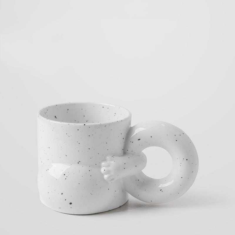 Vase en porcelaine blanc simple style nordique - décoration maison créative chic - IVOIRART.COM