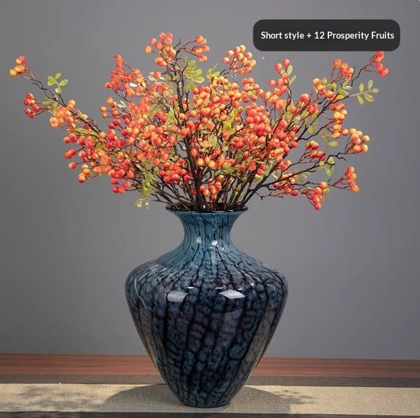 Vase vintage luxe en émail et verre, finition premium pour salon moderne et chic - IVOIRART.COM