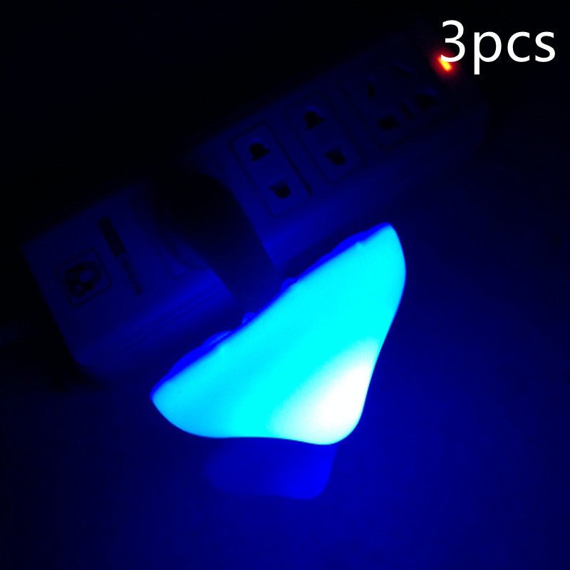 Veilleuse LED Champignon à Capteur Lumineux, Prise EU/US, Lumière Blanche Chaude - IVOIRART.COM