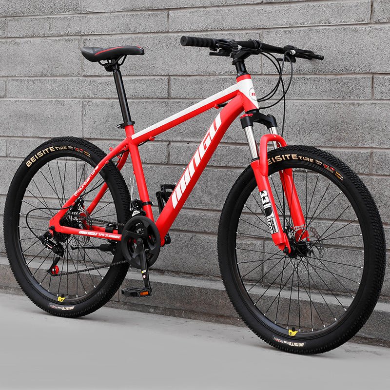Vélo de montagne homme et femme 24-26 pouces avec freins à disque et suspension - IVOIRART.COM