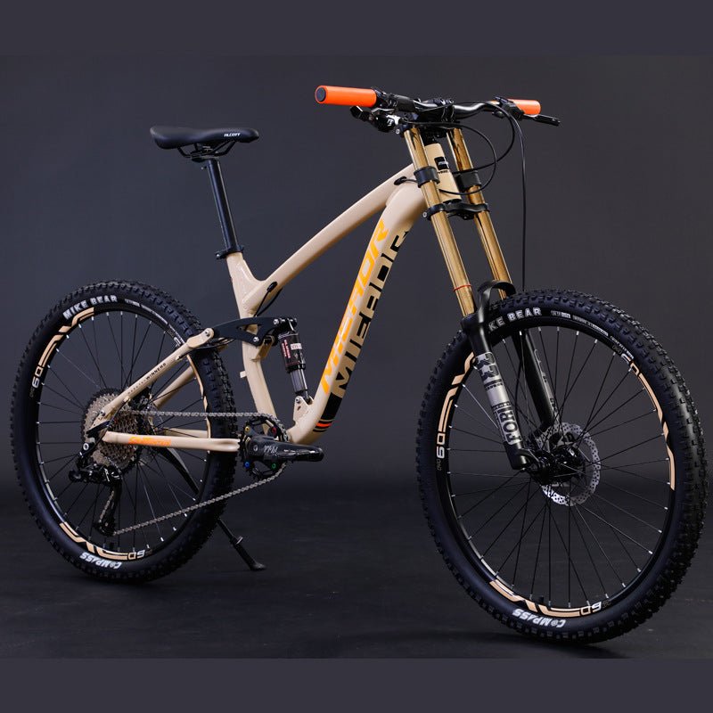 Vélo tout-terrain cadre souple en alliage d'aluminium avec frein à huile et amortisseur - IVOIRART.COM