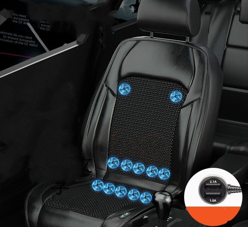 Ventilated Seat Cushion Monolithic Refrigeration In Summer With Fan Breathable Vehicle Seat Cushion - IVOIRART.COM