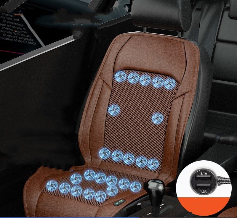 Ventilated Seat Cushion Monolithic Refrigeration In Summer With Fan Breathable Vehicle Seat Cushion - IVOIRART.COM
