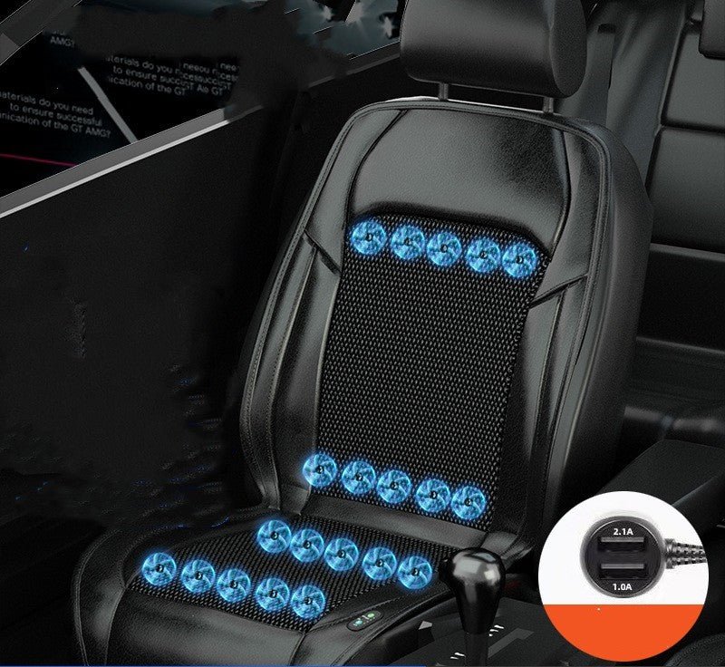 Ventilated Seat Cushion Monolithic Refrigeration In Summer With Fan Breathable Vehicle Seat Cushion - IVOIRART.COM