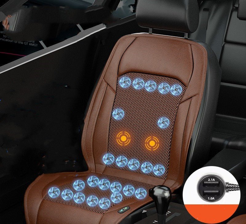 Ventilated Seat Cushion Monolithic Refrigeration In Summer With Fan Breathable Vehicle Seat Cushion - IVOIRART.COM