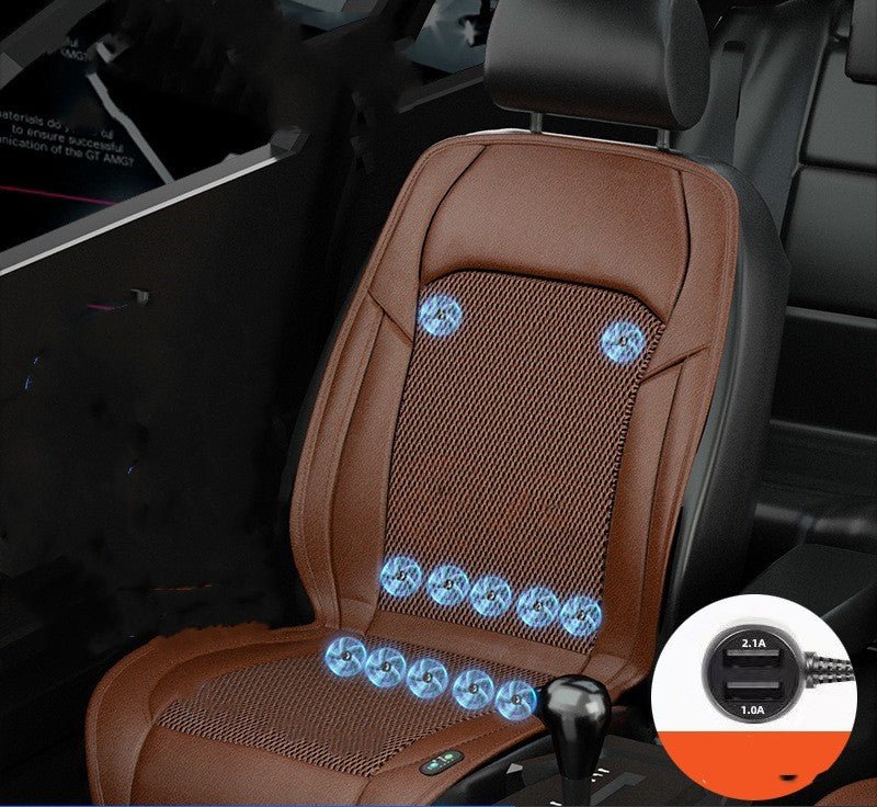 Ventilated Seat Cushion Monolithic Refrigeration In Summer With Fan Breathable Vehicle Seat Cushion - IVOIRART.COM