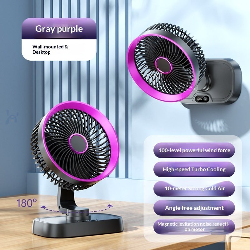 Ventilateur de bureau circulation d'air, brushless, USB, 5 vitesses, silencieux! - IVOIRART.COM