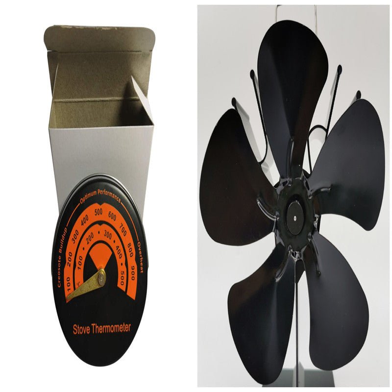 Ventilateur de cheminée thermique à démarrage automatique avec cinq pales haute performance - IVOIRART.COM