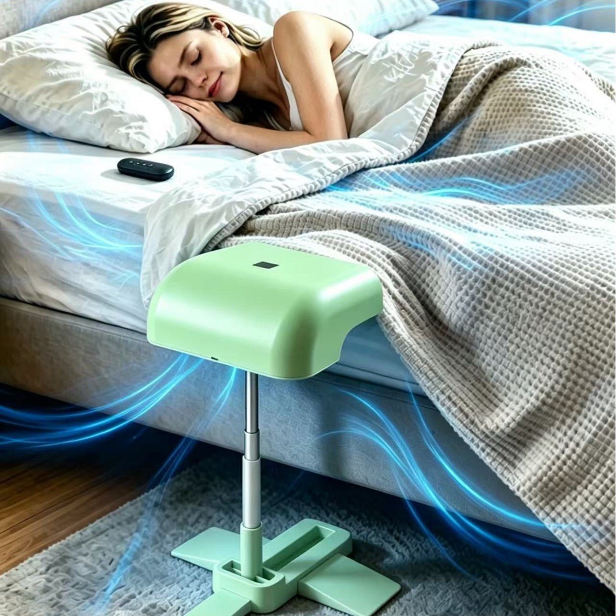 Ventilateur de lit télécommandé 5 vitesses, circulateur d'air USB, et silencieux - IVOIRART.COM