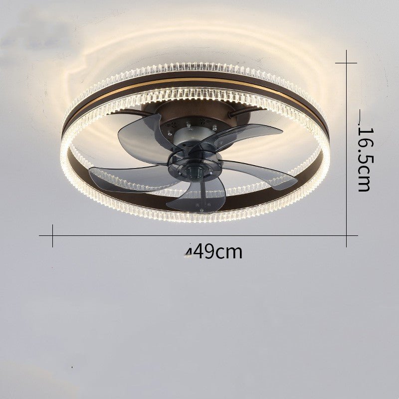 Ventilateur de plafond intégré avec lumière invisible, design scandinave - IVOIRART.COM