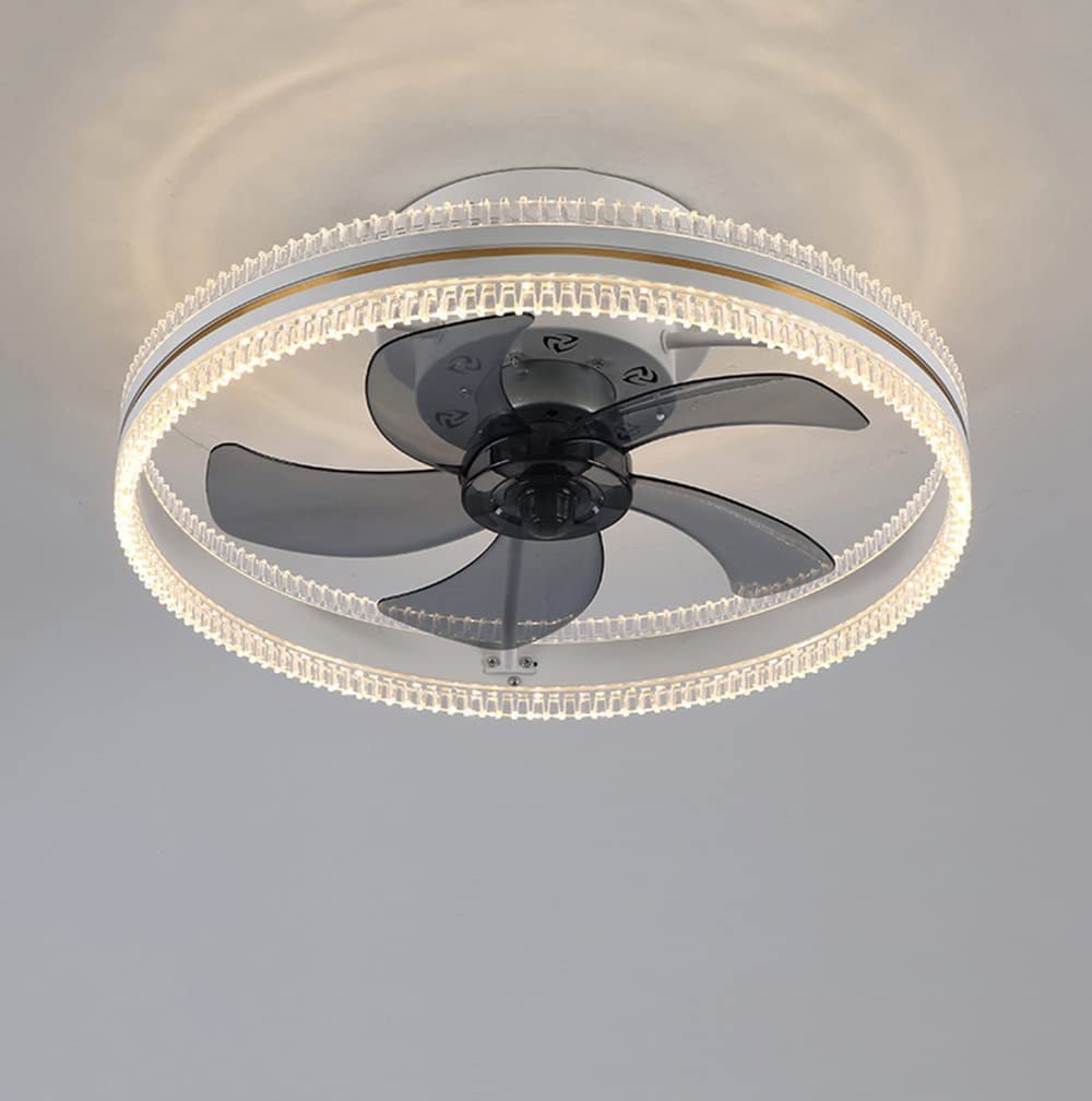 Ventilateur de plafond intégré avec lumière invisible, design scandinave - IVOIRART.COM