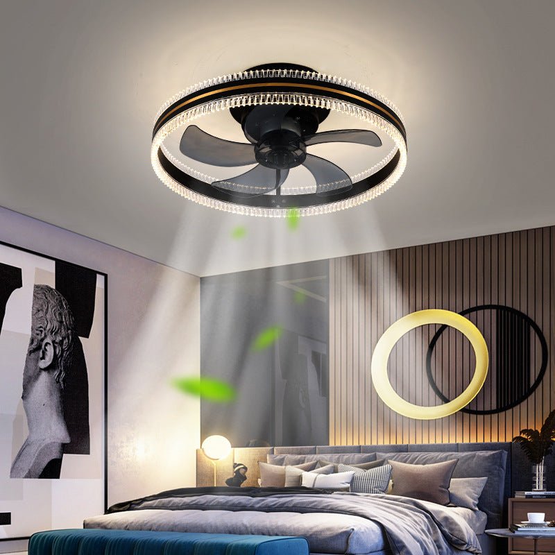 Ventilateur de plafond intégré avec lumière invisible, design scandinave - IVOIRART.COM