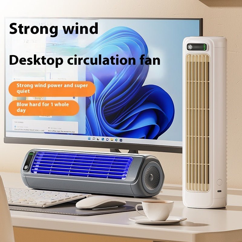 Ventilateur portable silencieux grande portée, batterie longue durée USB 2000mAh - IVOIRART.COM