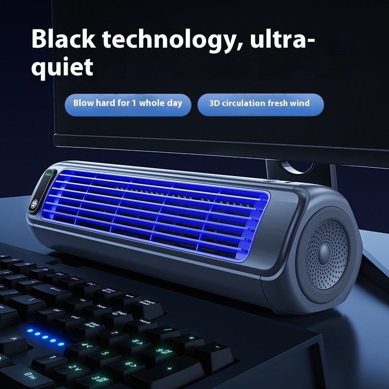 Ventilateur portable silencieux grande portée, batterie longue durée USB 2000mAh - IVOIRART.COM