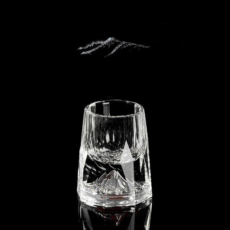 Verre à Liqueur Jinshan à Coupe Cristalline Tridimensionnelle Argent Or - IVOIRART.COM