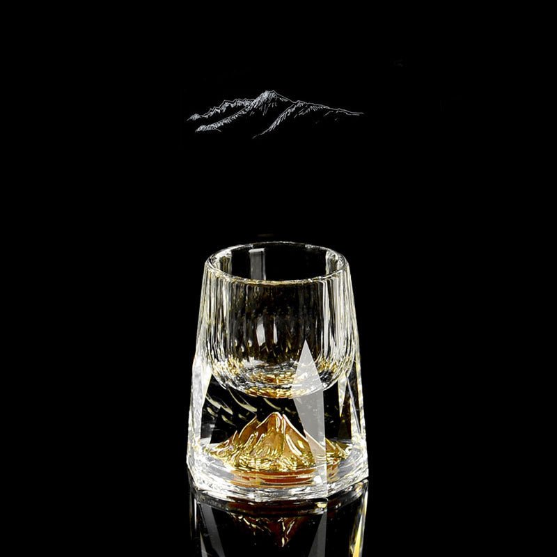Verre à Liqueur Jinshan à Coupe Cristalline Tridimensionnelle Argent Or - IVOIRART.COM