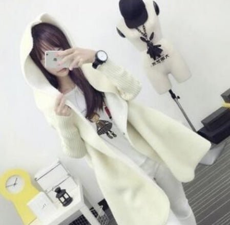 Veste à capuche en cachemire et mélanges, cardigan manteau, style luxueux chic!! - IVOIRART.COM