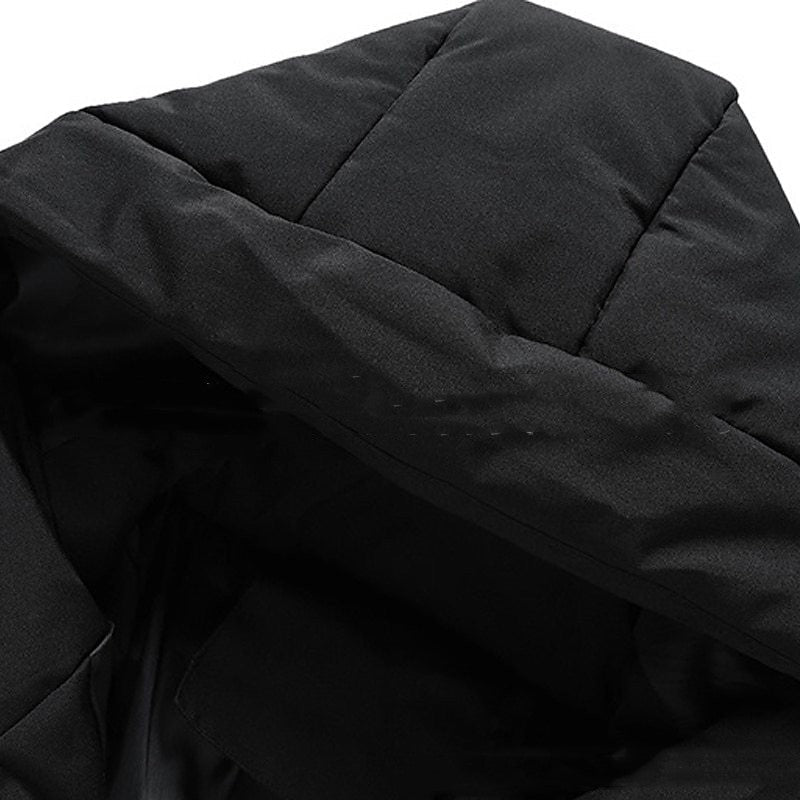 Veste À Capuche Homme Hiver Manteau Zippé Poches Vêtements Décontractés Résistants - IVOIRART.COM