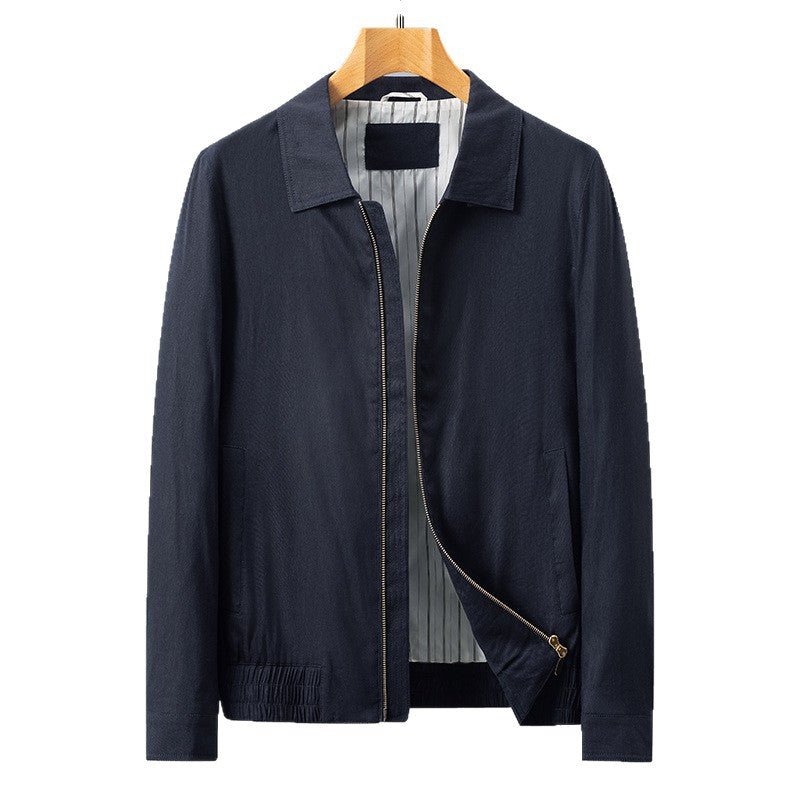 Veste à revers en lin pour homme — manteau slim léger pour tenue quotidienne chic - IVOIRART.COM