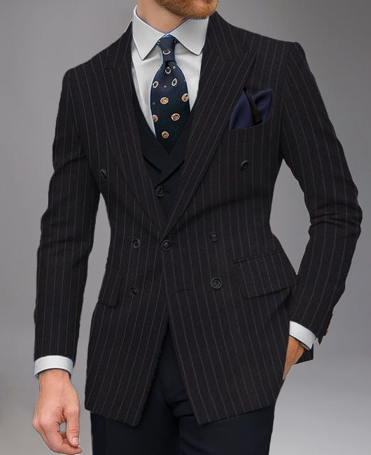 Veste ajustée business - casual avec motif pois pour homme - printemps - automne - IVOIRART.COM