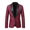 Veste Blazer Jacquard Homme Décontractée à Motifs Assortis, Coupe Ajustée - IVOIRART.COM