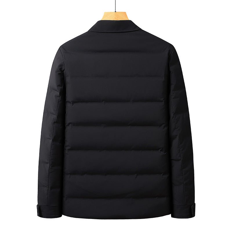 Veste chaude en duvet de canard blanc, col polo simple, qualité supérieure - IVOIRART.COM