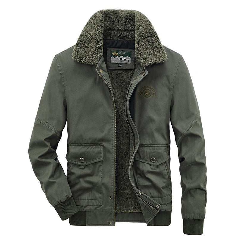 Veste coton multi-poches pour jeunes et adultes d'âge moyen, coupe décontractée hiver. - IVOIRART.COM