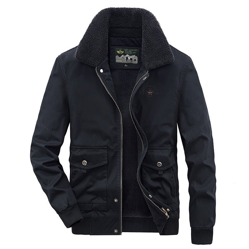 Veste coton multi-poches pour jeunes et adultes d'âge moyen, coupe décontractée hiver. - IVOIRART.COM