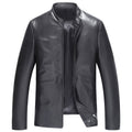 Veste courte en cuir d'agneau Haining pour homme, col montant, fermeture éclair. - IVOIRART.COM