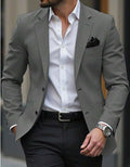 Veste de costume légère pour homme, style décontracté, affaires, manches longues, vert, tailles S à XXL - IVOIRART.COM