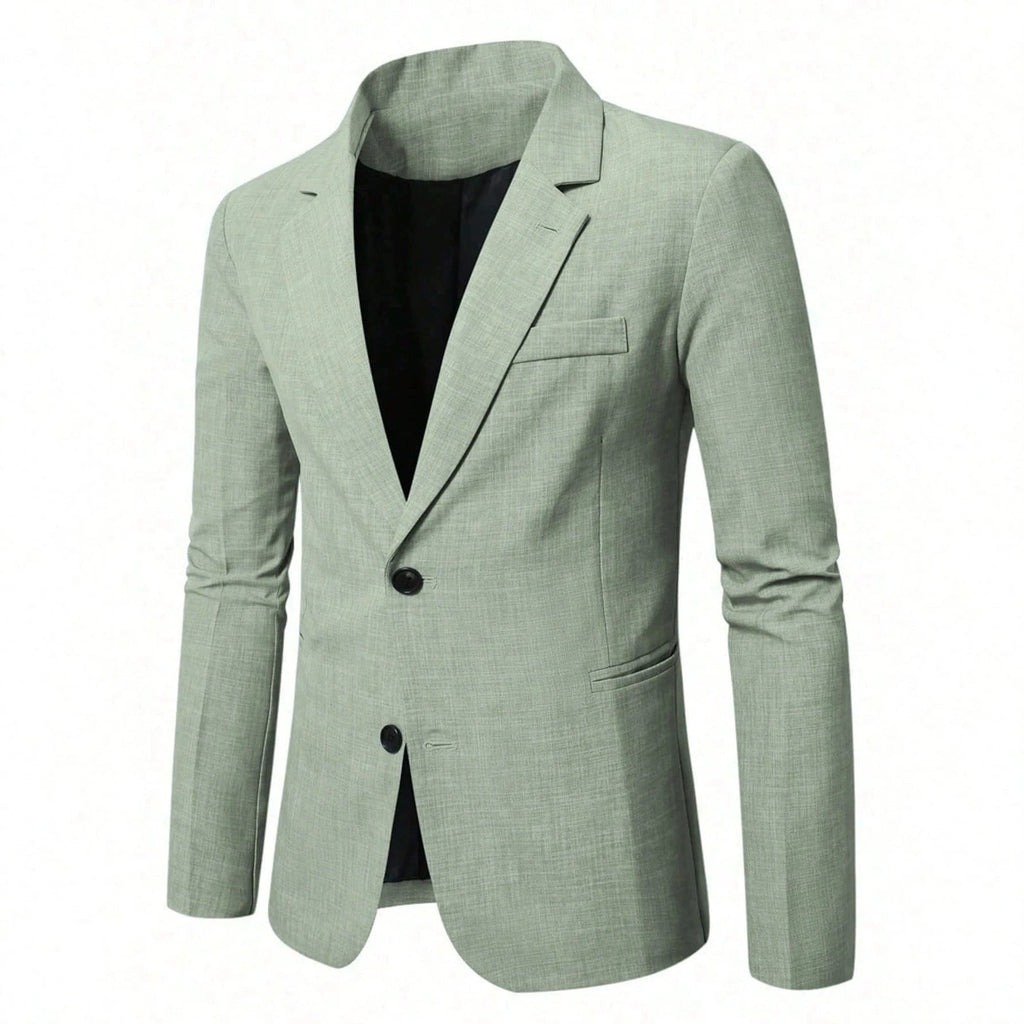 Veste de costume légère pour homme, style décontracté, affaires, manches longues, vert, tailles S à XXL - IVOIRART.COM
