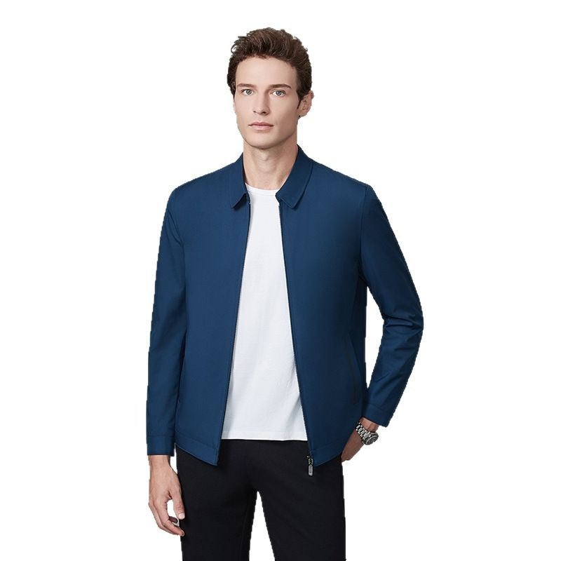 Veste Exécutive Homme à Revers en Notch Coupe Détendue Style Fin Pour Homme d’Age Moyen - IVOIRART.COM