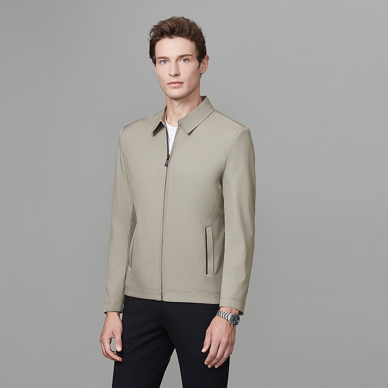 Veste Exécutive Homme à Revers en Notch Coupe Détendue Style Fin Pour Homme d’Age Moyen - IVOIRART.COM