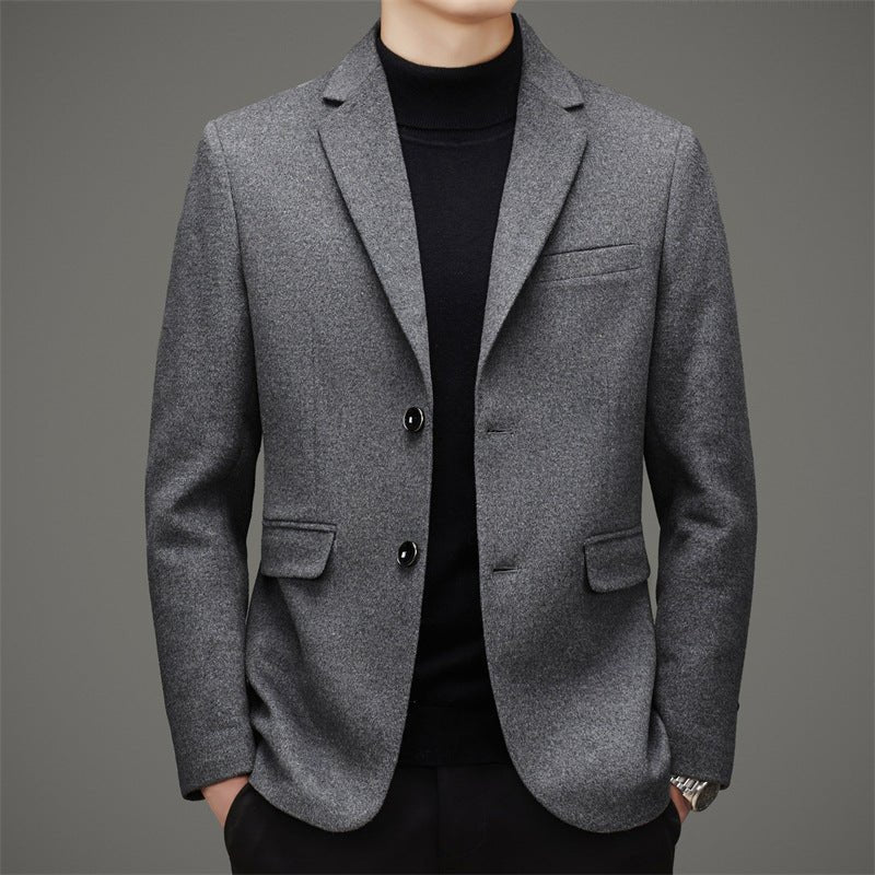 Veste homme business casual en tweed laine uni - coupe élégante professionnelle + - IVOIRART.COM