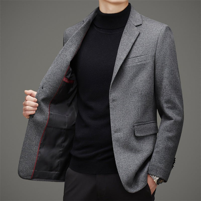 Veste homme business casual en tweed laine uni - coupe élégante professionnelle + - IVOIRART.COM