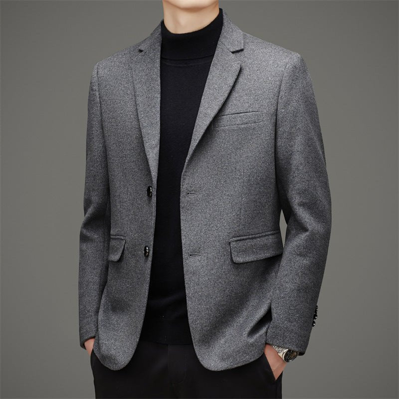 Veste homme business casual en tweed laine uni - coupe élégante professionnelle + - IVOIRART.COM