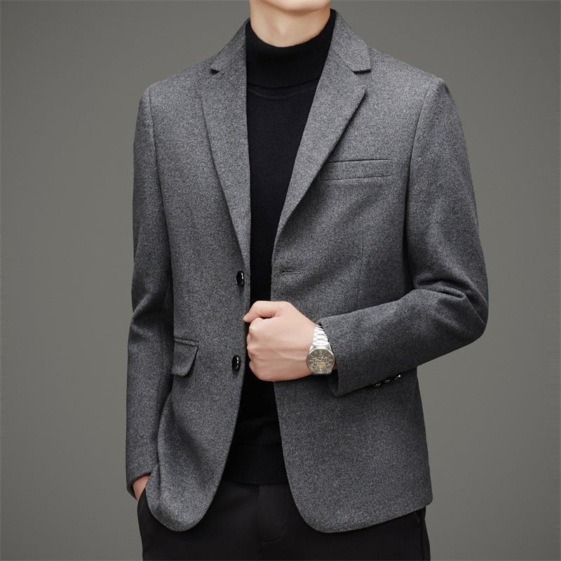 Veste homme business casual en tweed laine uni - coupe élégante professionnelle + - IVOIRART.COM