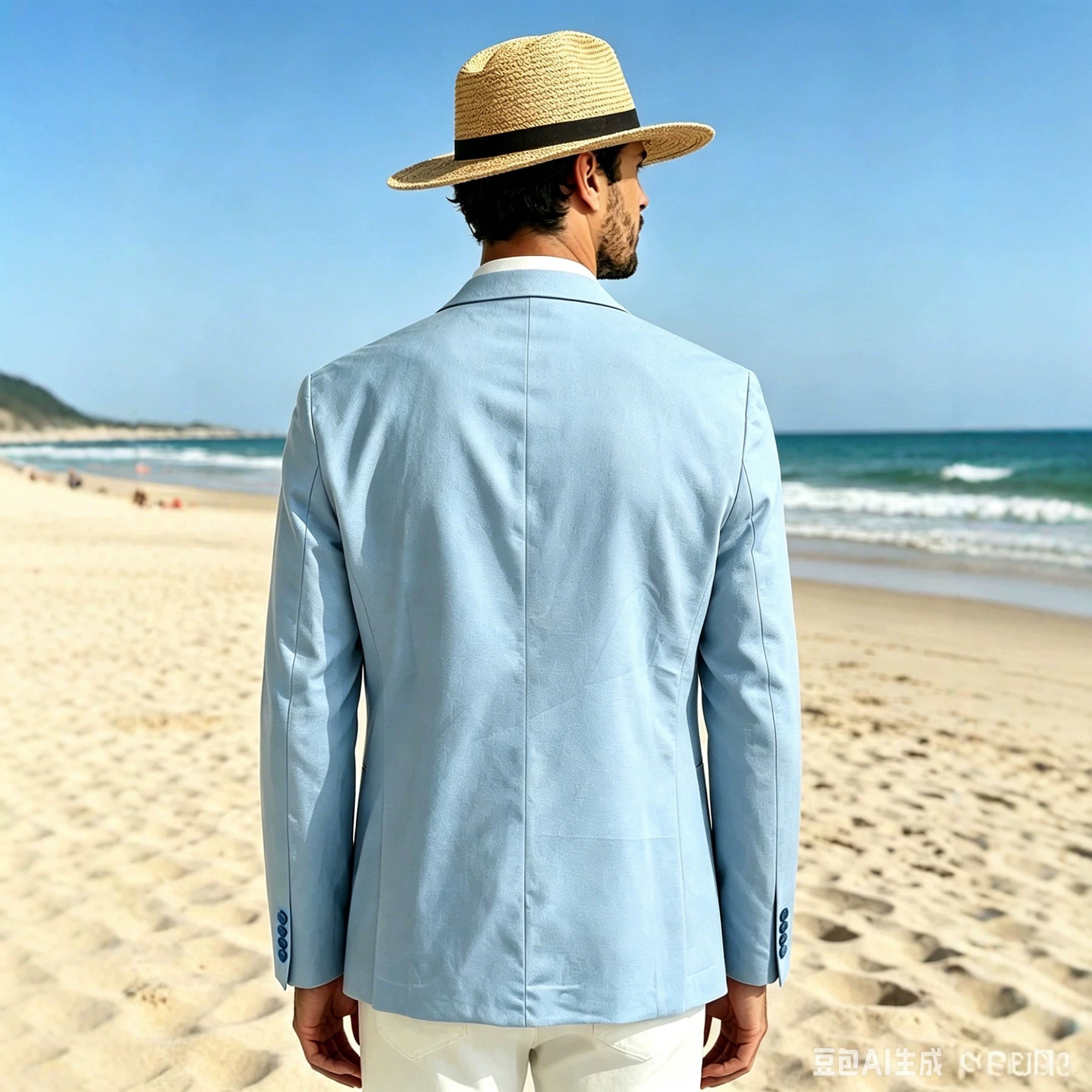 Veste homme en lin fine décontractée pour costume business, coupe slim 4 saisons - IVOIRART.COM