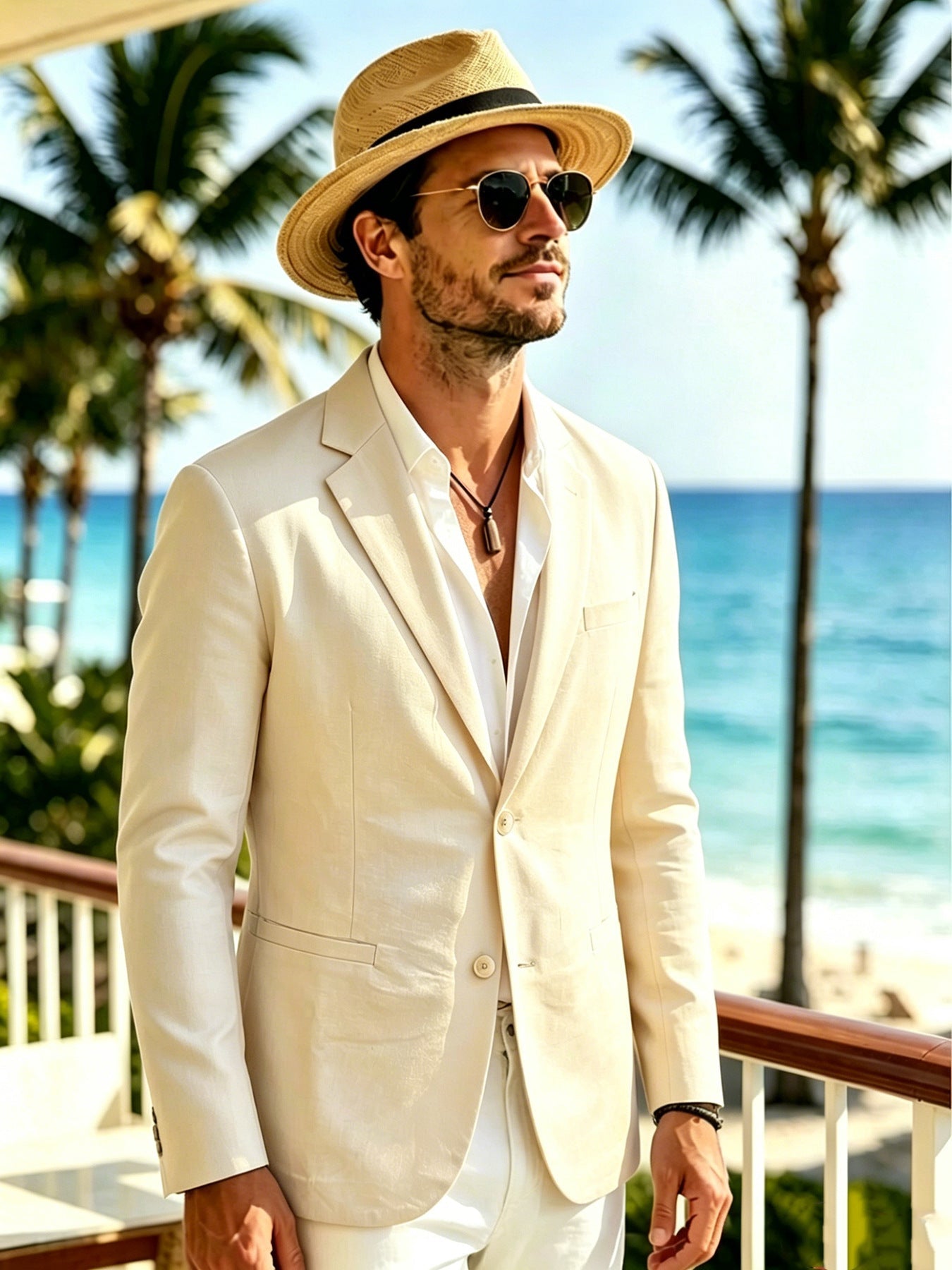 Veste homme en lin fine décontractée pour costume business, coupe slim 4 saisons - IVOIRART.COM