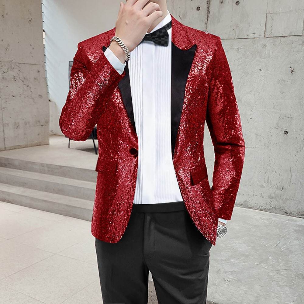 Veste Homme Personnalisée à Paillettes Tendance pour Élégance Masculine - IVOIRART.COM