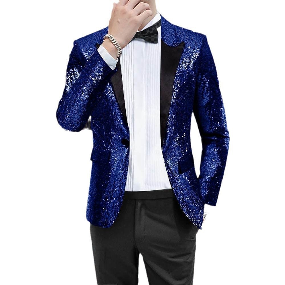Veste Homme Personnalisée à Paillettes Tendance pour Élégance Masculine - IVOIRART.COM