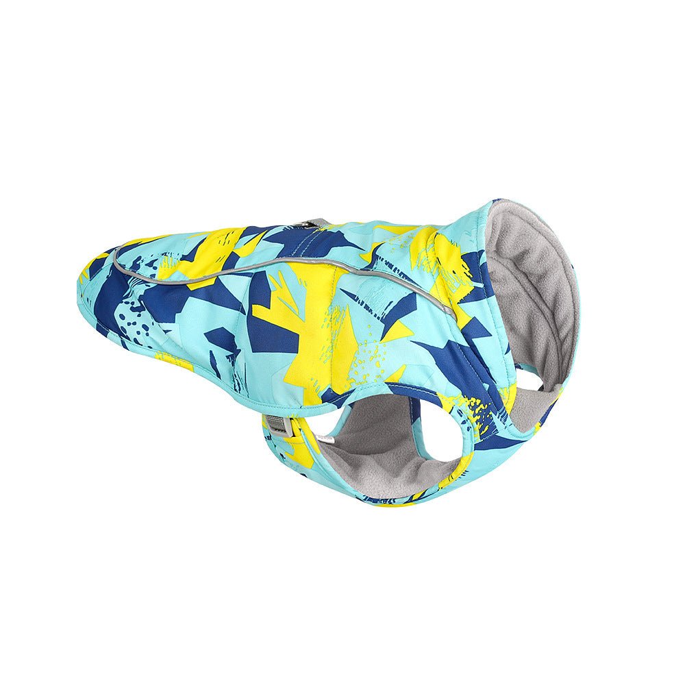 Veste imperméable réfléchissante pour chien avec cordon de traction en coton - IVOIRART.COM