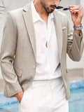 Veste légère décontractée pour homme style italien, été, tissu lin ajusté - IVOIRART.COM